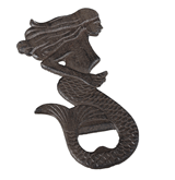 Midwest mermaid shell cast iron bottle opener