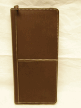 Brown leather organizer RFID blocking Rogue Industries