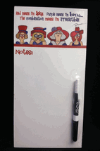 Red hat shopping  dry erase board Red means I'm spicy, Purple means I'm royal