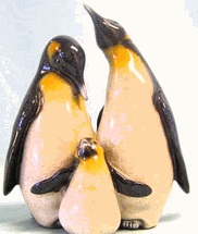 December Diamonds Penguin family figurine statue 6.5"