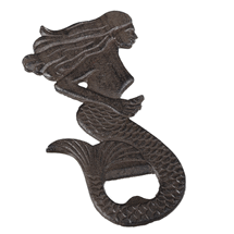 Midwest mermaid shell cast iron bottle opener