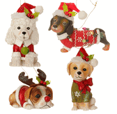 Raz Imports dog puppy ornament poodle dachsund golden