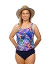 Topanga by THE swimwear Rainbow waves blouson top size 8-20 B/C or D/DD cups