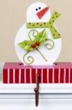 Snowman Christmas Stocking Holder Transpac 8.75"