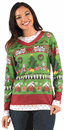 Faux Real Ugly Christmas sweater t-Shirt cat Size large