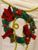 White Christmas stocking 3 cardinals & wreath 19" by Seasons Designs