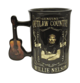 Willie Nelson Guitar handle 16oz coffee hot chocolate drinking mug