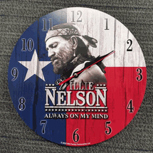 Willie Nelson Partiotic Always on my Mind round clock