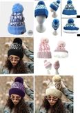 Winter beanie puffer hat fleece lining
