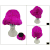 Winter fuzzy faux fur bucket hat black white fuchsia