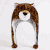 Winter hat leopard ear flaps novelty