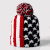 Winter hat Patriotic beanie red blue white USA 2 versions pom Pom