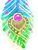 December Diamonds Peacock jeweled glass feather ornament