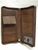 Brown leather organizer RFID blocking Rogue Industries