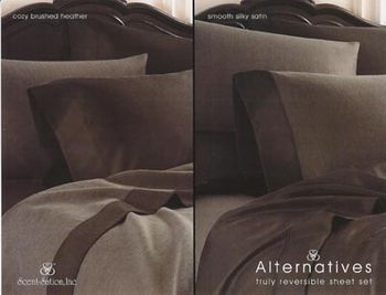 Alternatives Reversible Satin/Heather Sheet Sets By Scent-Sation, Inc. 