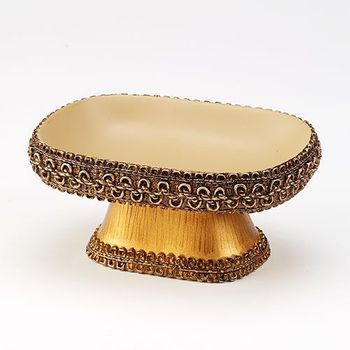 Avanti Braided Medallion Soap Dish-Gold