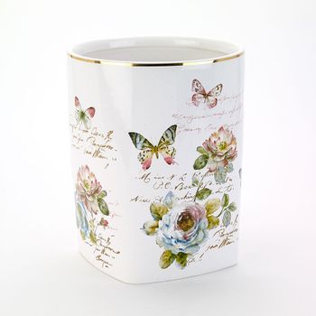 Avanti Butterfly Garden Wastebasket