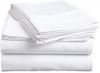 Cot Sheet Set with 2 Pillowcases-Cotton Rich T-200-White or Blue
