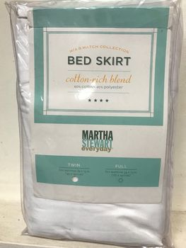 Martha Stewart "Everyday" Cotton Rich Tailored Bed Skirt 