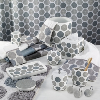 Dotted Circles Shower Curtain & Bath Accessories by Avanti Linens