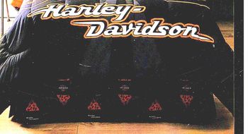 Harley Davidson Flames Bed Skirt