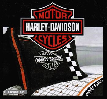 Harley Davidson Racing Flag  Pillow Sham