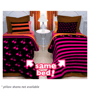 Marvelous Cherries Twin Sheet Set for Girls by Little Mismatch