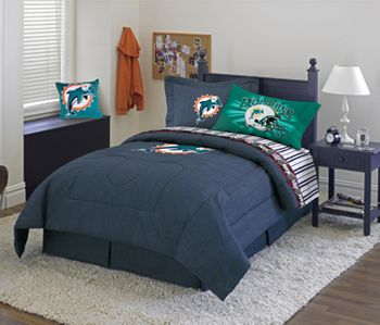 MIAMI DOLPHINS Denim Pillow Sham w/ Logo
