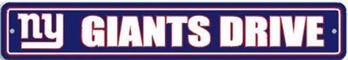 New York Giants Plastic Street Sign