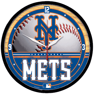 NY METS  Wall Clock- 12.75"  Round