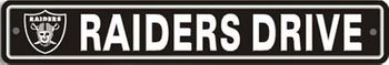 Oakland Raiders Plastic Street Sign