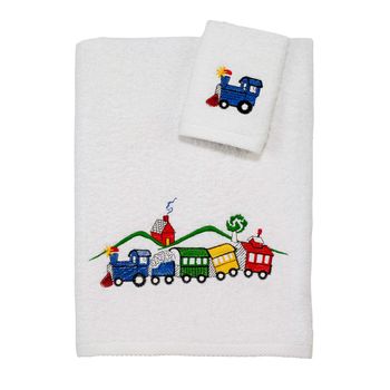 Off Track Kids Trains Towel Set by Avanti Linens