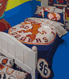 Scooby Baseball Twin Bed Skirt