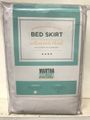 Martha Stewart "Everyday" Cotton Rich Tailored Bed Skirt Ivory-Queen Size