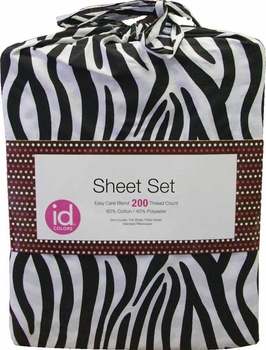 Zebra Print Pillowcases 200 Thread Count