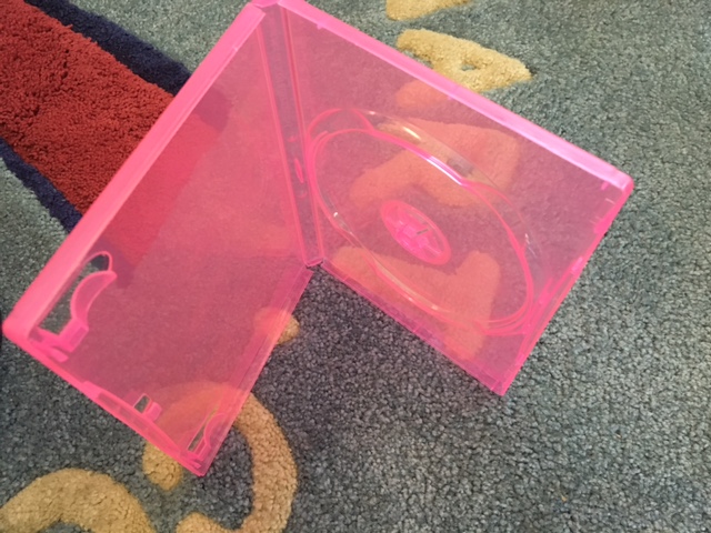 14mm Single Standard Transparent Pink DVD Case, 100/case PSD12PINK