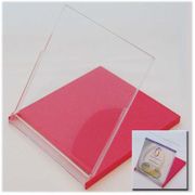 200 NEW 5 1/4" CALENDAR CD CASES, CLEAR/SOLID RED, BL85AI-CALJC-R