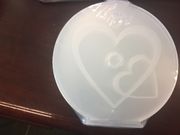 200 NEW CLEAR CD/DVD CLAMSHELL CASES, HEART ENGRAVING, CSCLR-25PK-HEART
