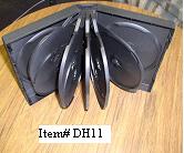 HIGH QUALITY MULTI-11 BLACK DVD CASE, 1.5" SPINE, VIRGIN MATERIAL,25 PCS/CS, DH11 SALE!