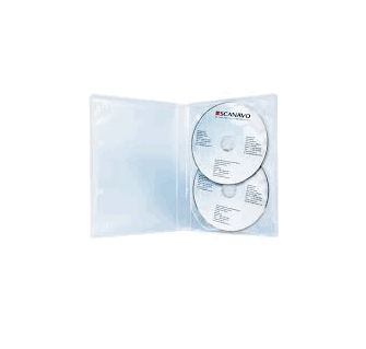 ORIGINAL SCANAVO PATENTED 22MM DOUBLE DVD CASE SUPER CLEAR DVD2