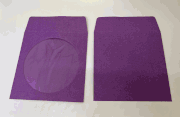 PURPLE PAPER SLEEVE W WINDOW & FLAP, PSLVPUR-4CW 1000/CS