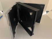 RARE 22MM CHUBBY DOUBLE CD CASE W/BLACK TRAY, ASSEMBLED 50 PCS/CS