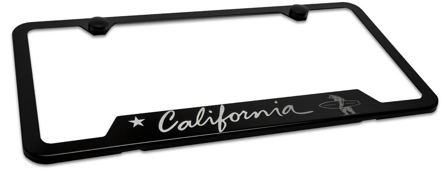 California Surfer Bear License Plate Frame