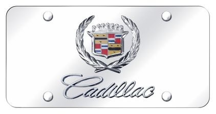 Cadillac Name and Logo License Plate - Old Logo