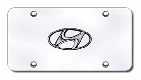 Hyundai Logo License Plates (Vanity Logo Tags) - Chrome Hyundai Logo License Plates (Vanity Logo Tags) - Chrome