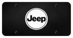 Jeep Logo Black License Plates (Vanity Logo Tags)