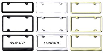 License Plate Frames - Plain ABS