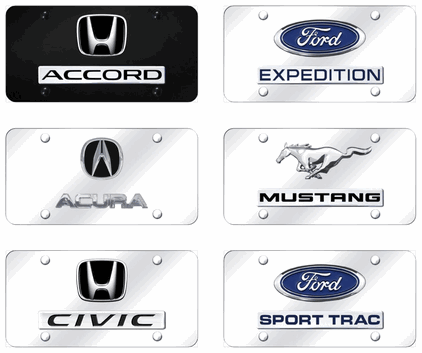 Logo & Name Badge License Plates