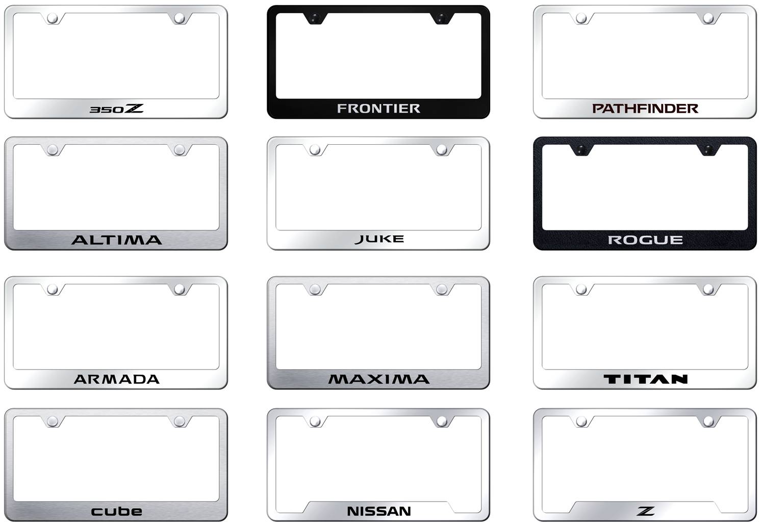 thumbnail image 2 of Black Powder Coated Metal License Plate Frame For SAAB – Includes Screw Caps 2 of 4