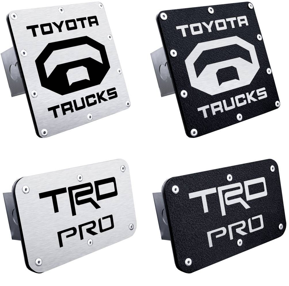 Toyota Rivited Brushed or Rugged Look Tow Hitch Covers Automotive